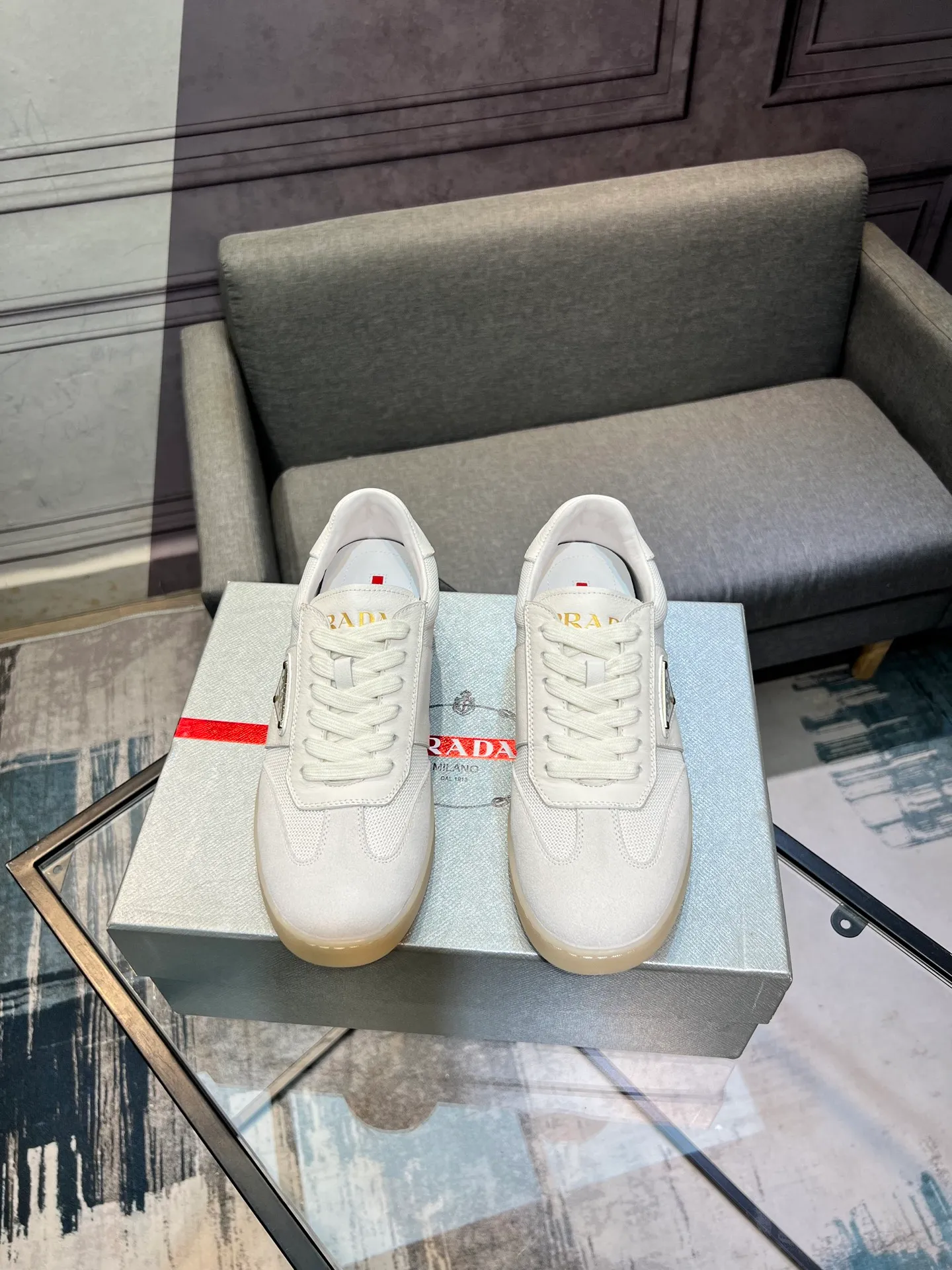 Men's shoes 💰540 [PRADA] Men's shoes are popular in the counter, official website synchronization, 1 high-quality shipment ✔️ Original frosted cowhide + cowhide lining, 1🆚1 replica, original sole, 38-45 (45 customized, non-refundable)